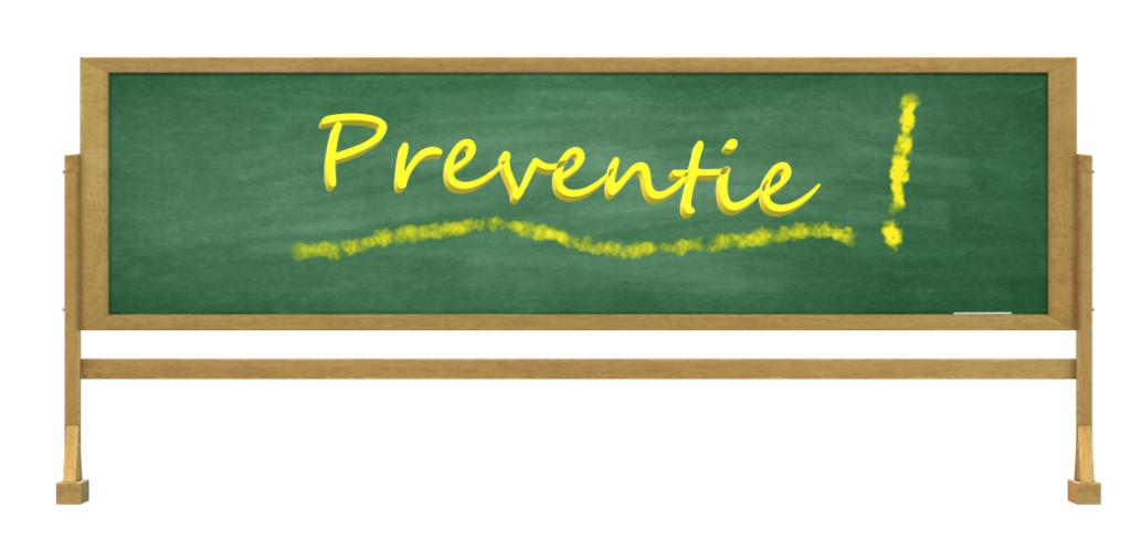 Schoolborm met de tekst Preventie